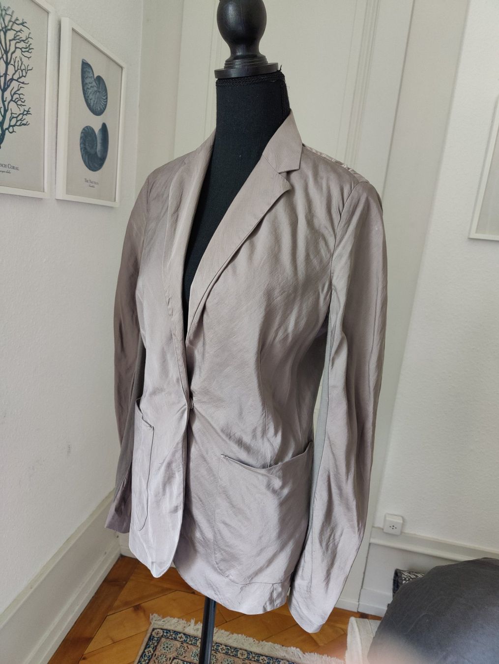 Brunello Cucinelli Jacken: Brunello Cucinelli taupe silk jacket blazer 42 – Gebraucht aus Geneve von readycat 3