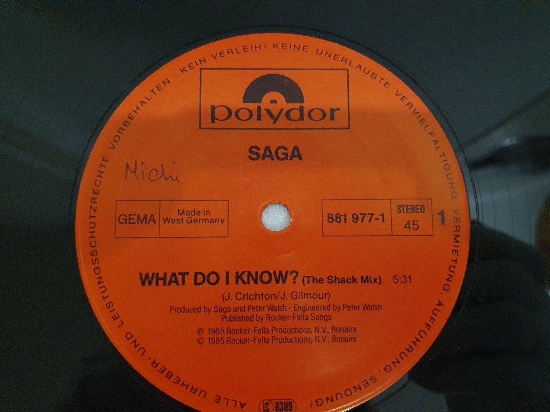 Schallplatten: Saga – What Do I Know? (Maxi, Rock) – Gebraucht aus Uster von Vinyl-Leidenschaft 3