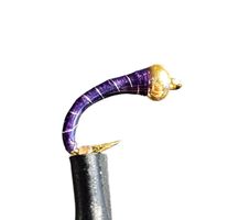 Hegene/Gambe mit 5 Nymphen für Felche, Violett, Goldkopf #14