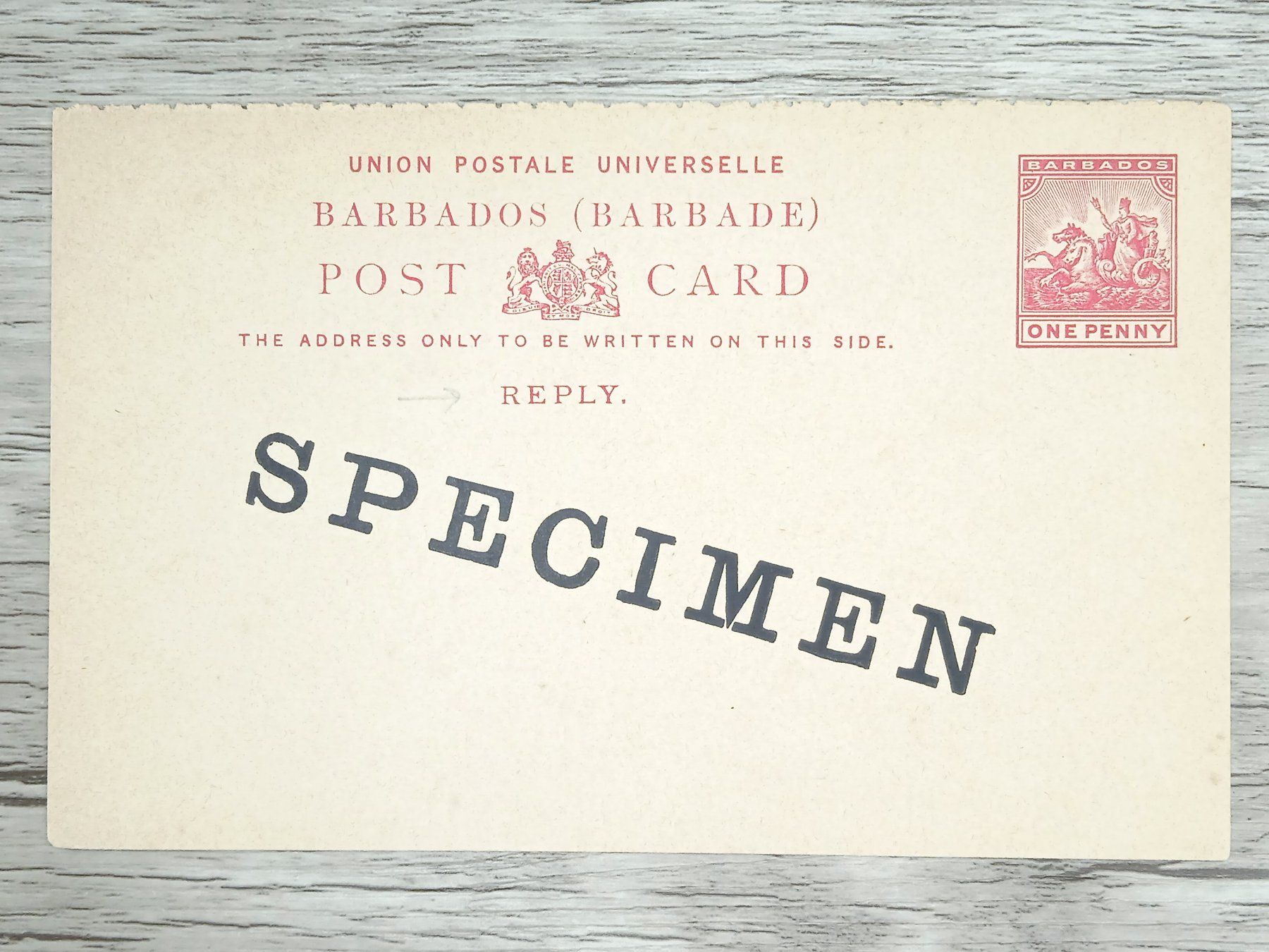 Alle Briefmarken: TR102 Carte Postale + Timbre Barbados  / Specimen – Gebraucht aus Cousset von Patrick_Collections