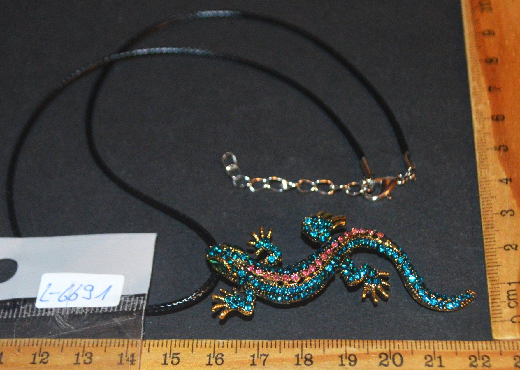 Spille & Fermagli: Brosche oder Halskette L-6691 – Eidechse mit Strass – Nuovo e nell'imballaggio originale da Goldiwil (Thun) venduto da han_v5b7 3