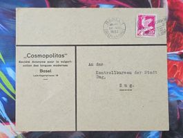 CL33 Enveloppe + Timbre Suisse 1932