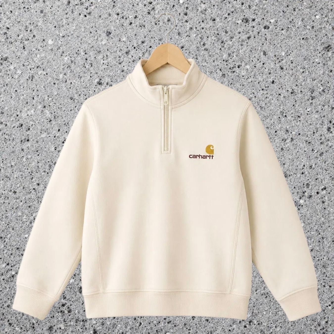 Carhartt Maglioni & Felpe: Carhartt WIP Half Zip American Script Sweat Crème S – Nuovo (secondo la descrizione) da Le Locle venduto da sAm_2112