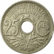 Alle Münzen: 25 Centimes Frankreich 1926 – Gebraucht aus Kriens von TSCH1
