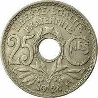 25 Centimes Frankreich 1926