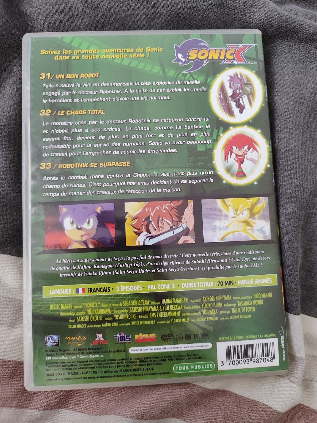 Tutti i DVDs: DVD Sonic X Vol. 11 - Dessin animé – Usato da Vétroz venduto da mrcl01 2