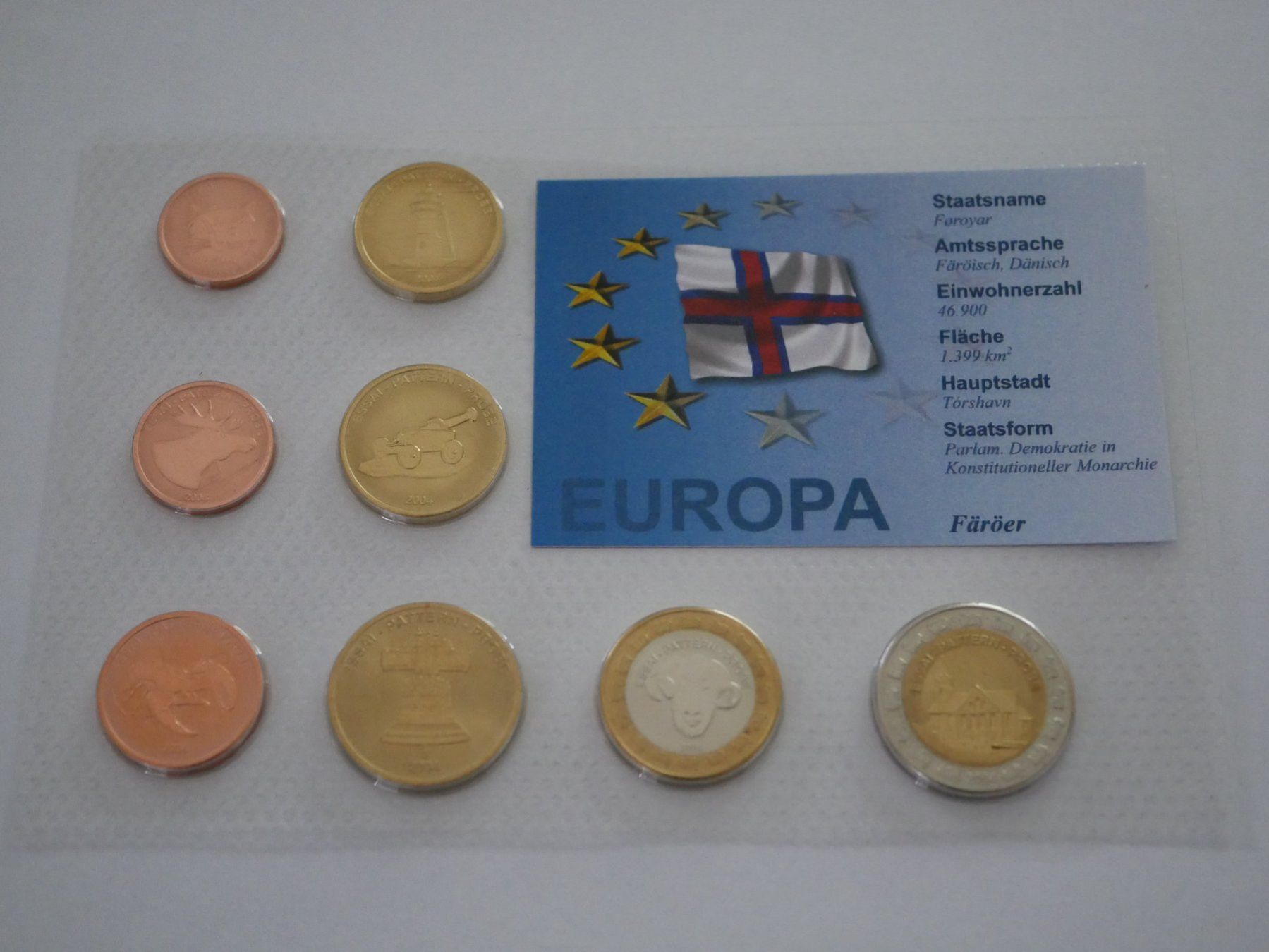 Tutti le monete: Euro Probe Färöer 2004 ***TOP*** – Nuovo e nell'imballaggio originale da Kreuzlingen venduto da Samson01