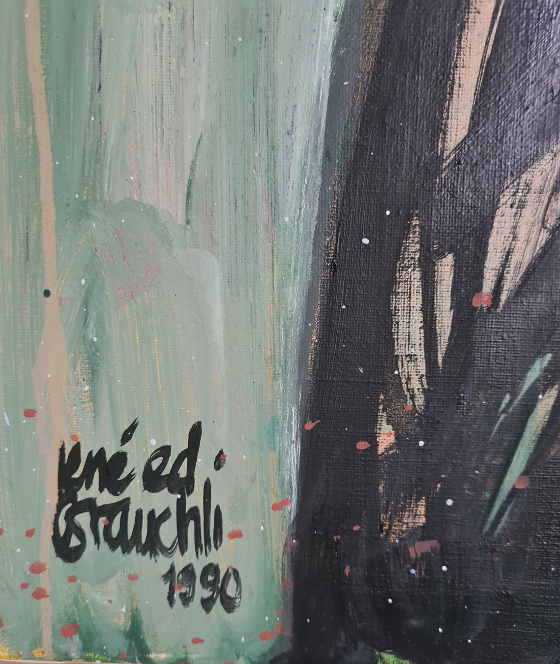 Gemälde: Original Gemälde von René Brauchli 1943 – Gebraucht aus Rotkreuz von Dobermann5 2