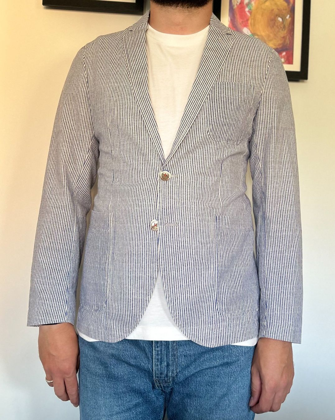 Jacken: Blazer Rayé Manuel Ritz Taille 46 – Neu (gemäss Beschreibung) aus Sion von UntilWeRaise 2