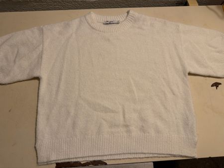 Kurzarm Pullover NA-KD weiss Grösse M guter Zustand
