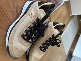Sneakers Chanel Beige/Nero, Taglia 38 - Ottimo stato!