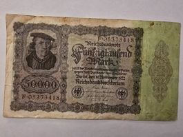 50.000 Marks 1922 Reichsbanknote