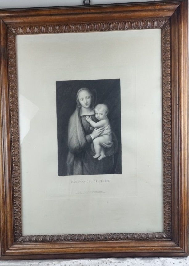 Cornici: Madonna in einen schweren Bilderrahmen – Usato da Flums venduto da Flumsantik