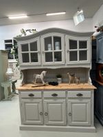 Küchenbuffet Schrank Vitrine Landhaus Tanne restauriert beig
