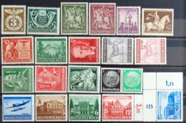 DEUTSCHES REICH: Ein Lot Postfrischer ** aus 1939–1944