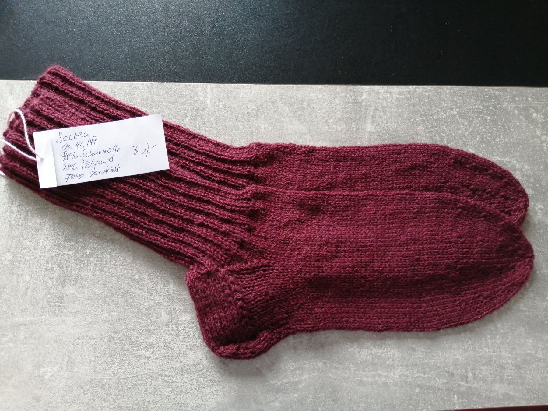 Socken: Socken handgestrickt, Grösse: 46/47 – Neu (gemäss Beschreibung) aus Altstätten SG von willipatricia