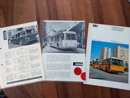 Sécheron und BBC Typenblätter - Trolleybusse