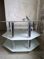TV Tisch von Relaxdays Satiniertem Glas