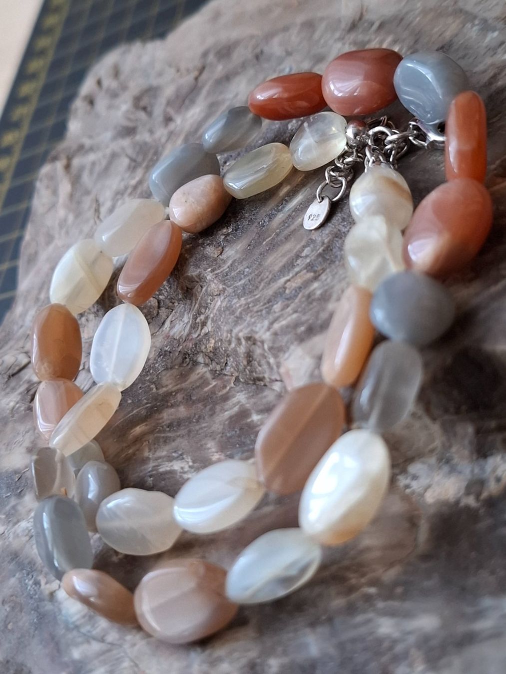 Ketten: Mondstein Kette Silber 925 – Gebraucht aus Zwieselberg von Halifaxmendusli