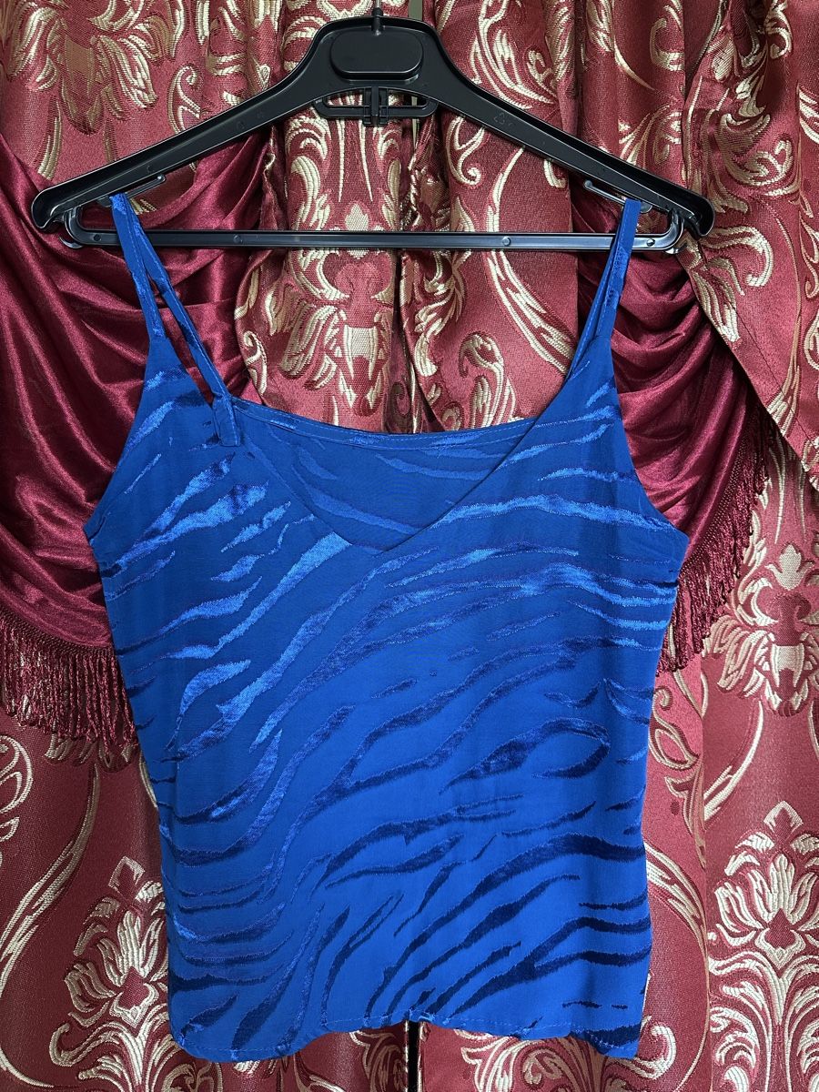 Blusen: Satin Set aus Top, Bluse, königsblau, small, oversized – Neu (gemäss Beschreibung) aus Zollikon von into-the-west 2