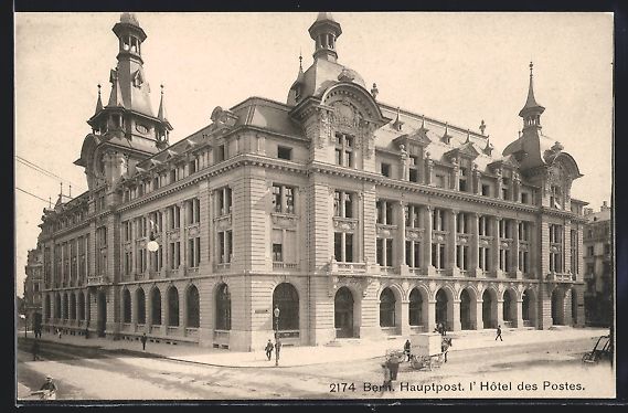 Cartoline postali: AK Bern, Hauptpost, l'Hotel des Postes – Usato da Berlin venduto da bartko-reher