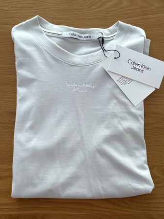 Maglietta Calvin Klein Jeans Cirrus Grey, taglia L nuova