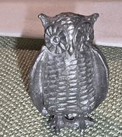 Eule Figur Zinn versilbete Farbe siehe Foto