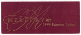 Mercury Exterior Paint Colors - Ford - Flyer 1999