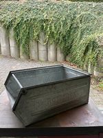 Grosse Verzinkte Metall-Regalkiste / Sichtlagerkasten