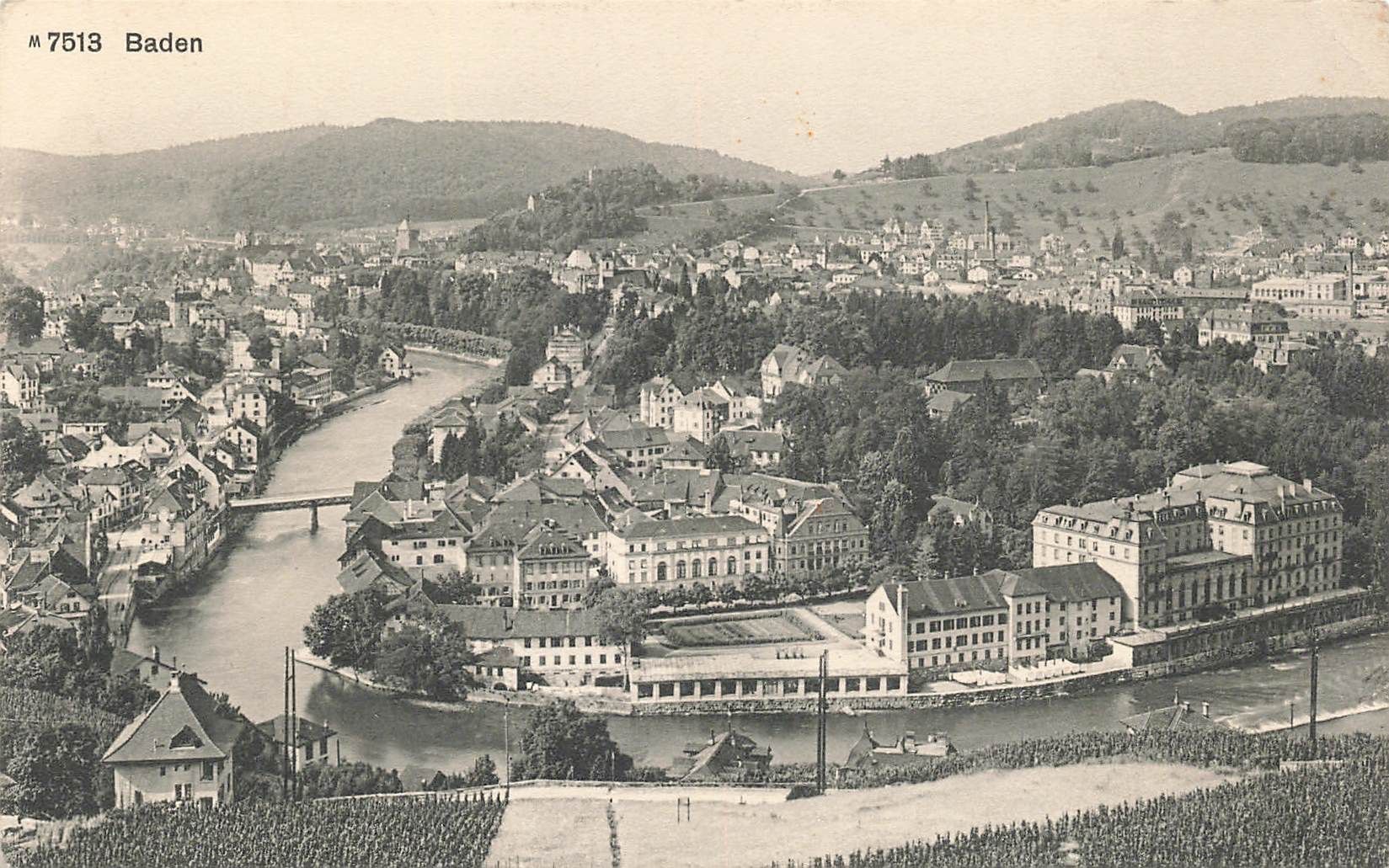 Cartoline postali: Baden (AG) – Usato da Biasca venduto da Blenio71