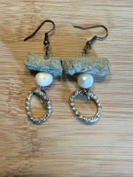 Modeschmuck Ohrringe mit Stein und Perle