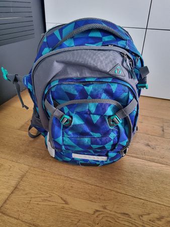 Schulrucksack Satch blau gemustert guter Zustand
