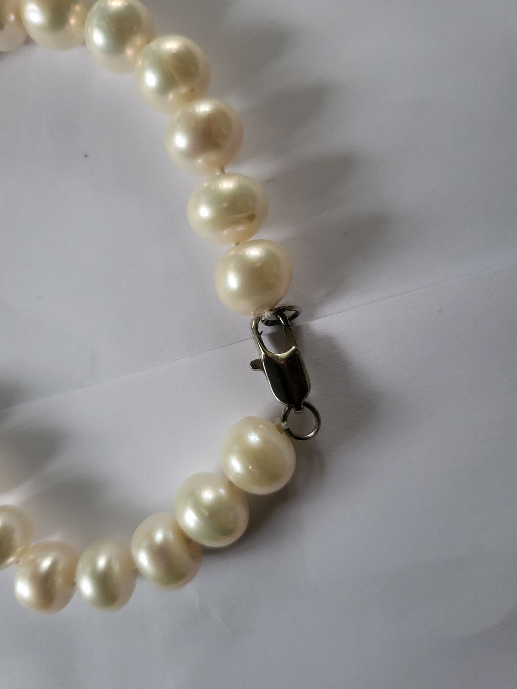 Catenine: 4 Superbe collier de perles  fermoir argenté.  – Usato da Niedergösgen venduto da Eva2410 4