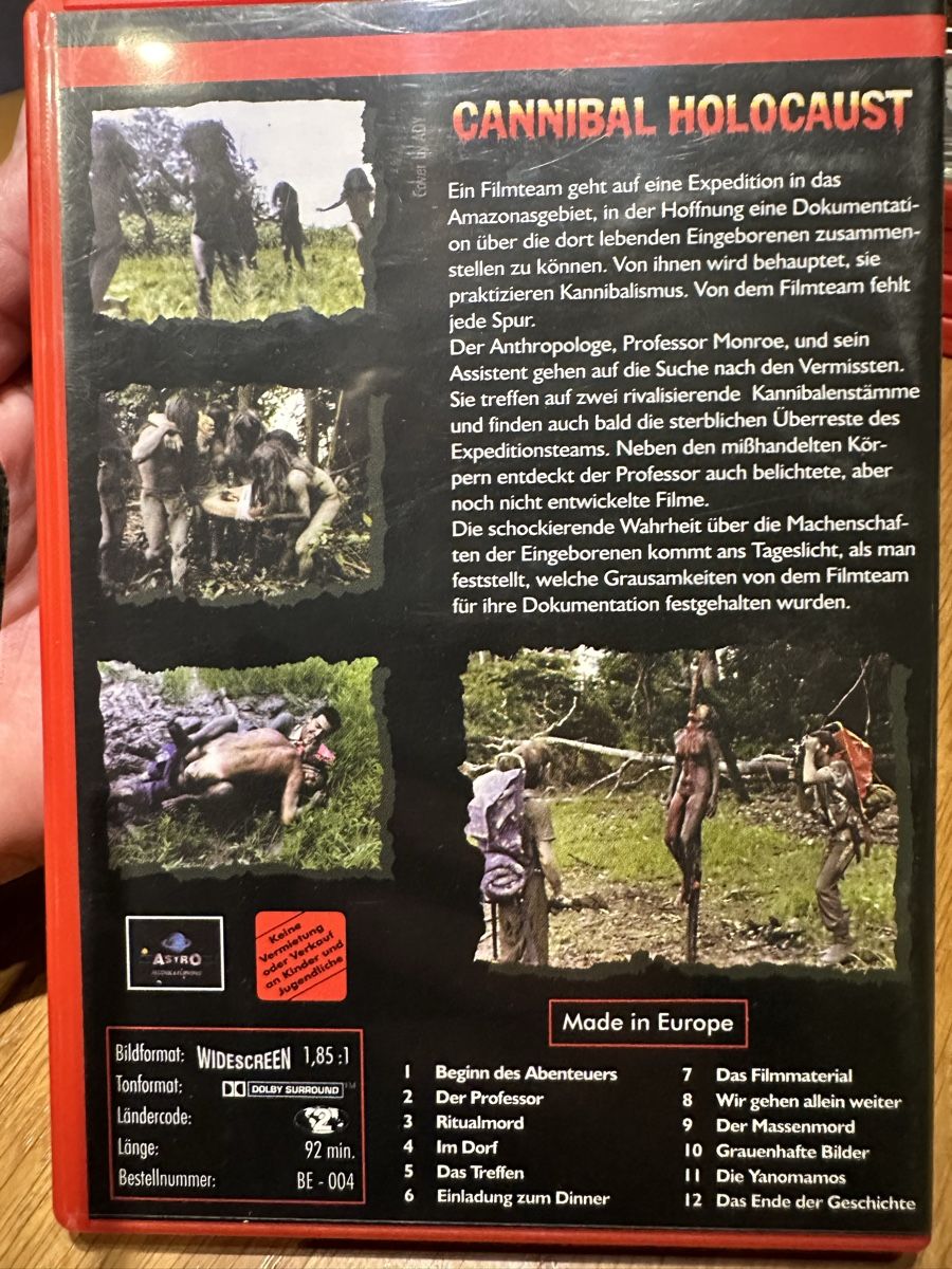 Alle DVDs: Cannibal Holocaust, Blood Edition DVD – Gebraucht aus Benken ZH von Audi-erich 1