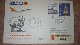 Swissair Zürich - Johannesburg 01.04.1985