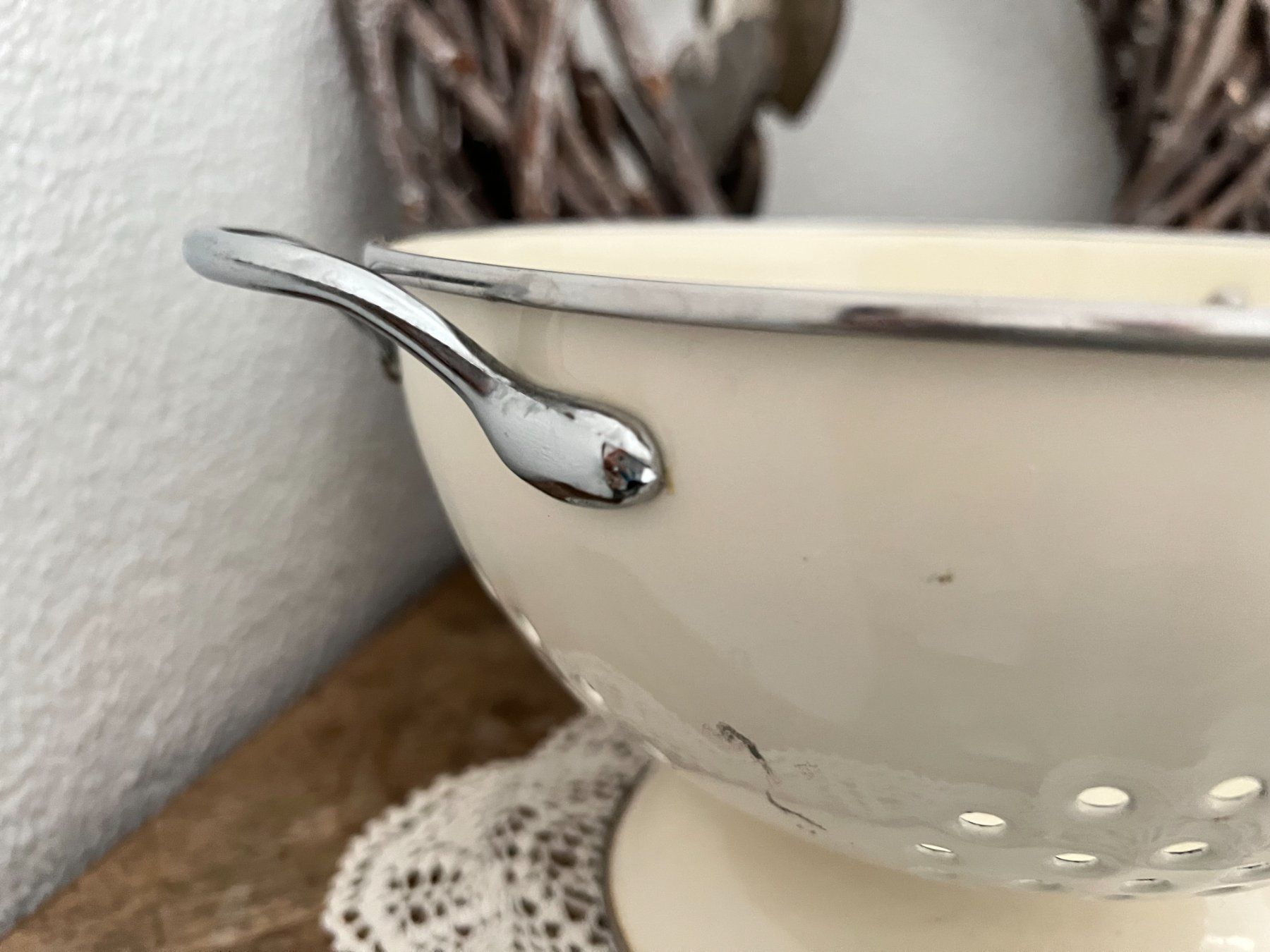 Elettrodomestici da cucina: Vintage Küchensieb - Emaille - Shabby – Usato da Walzenhausen venduto da Cerna007 5