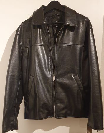 H&M neuwertige Kunstlederjacke Schwarz Gr.L - Top Neuwertig