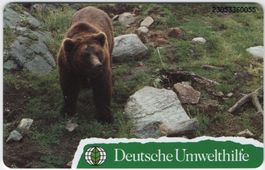 Braunbär - volle Telefonkarte für die Deutsche Umwelthilfe