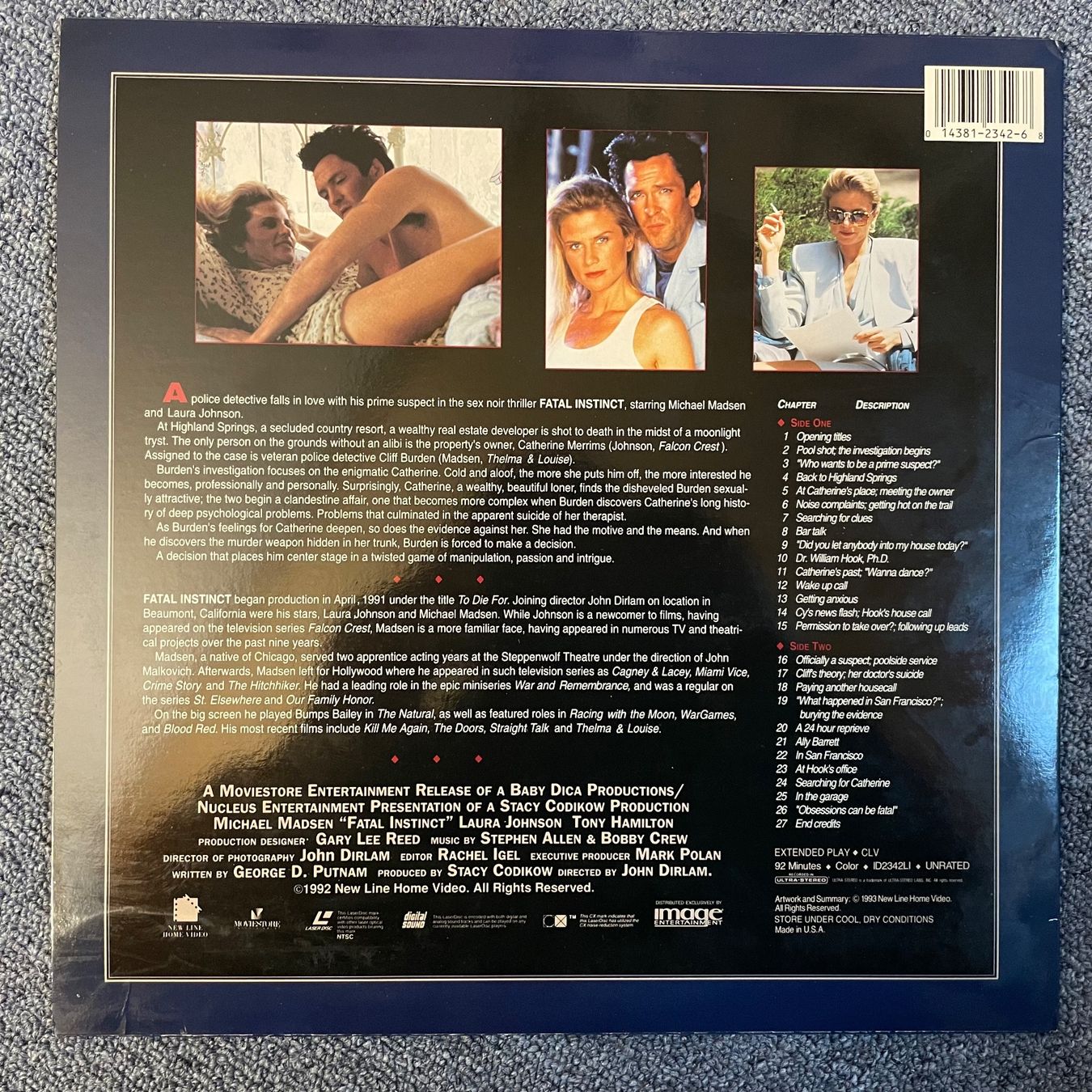 Tutti i DVDs: FATAL INSTINCT - LASER DISC - Englisch Original – Usato da Stans venduto da Brode 1