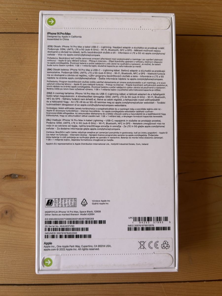 Apple Telefoni cellulari / Smartphones: Apple iPhone 14 Pro Max 128 GB Space Black - Neu & Versiegel – Nuovo e nell'imballaggio originale da Chur venduto da vio_6qlk 1
