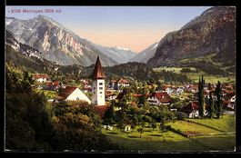 Meiringen, Ortsansicht mit Kirche und Be