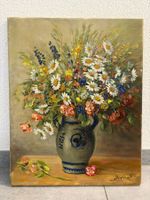40 cmbreitx50cmhoch/Ducret/ Öl Gemälde Blumenstrauss im Krug