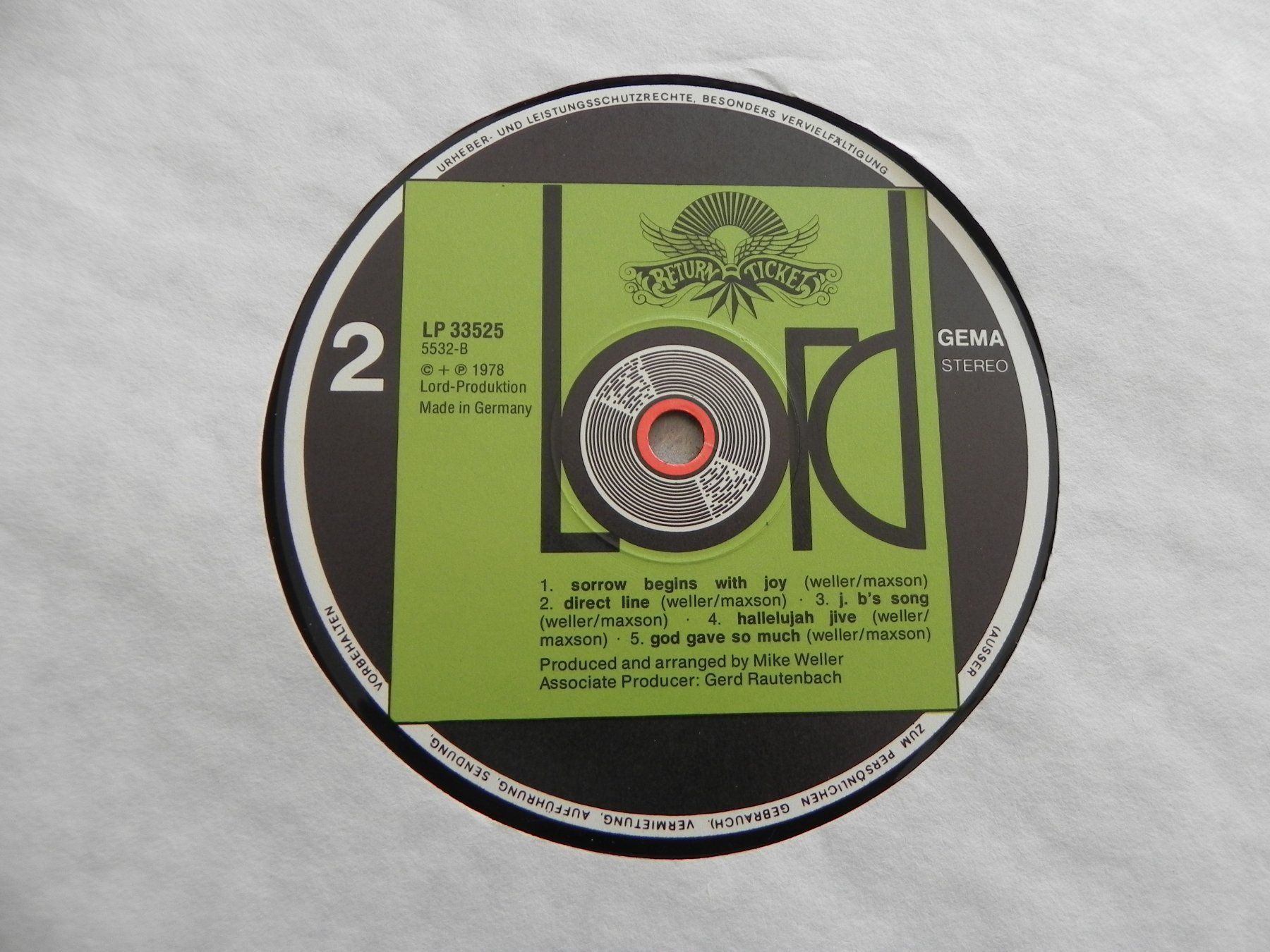 Dischi in vinile: LP Deutschland  Progressiv Funk Jazz Rock Return Ticket 1978 – Usato da Siebnen venduto da krimsie 5