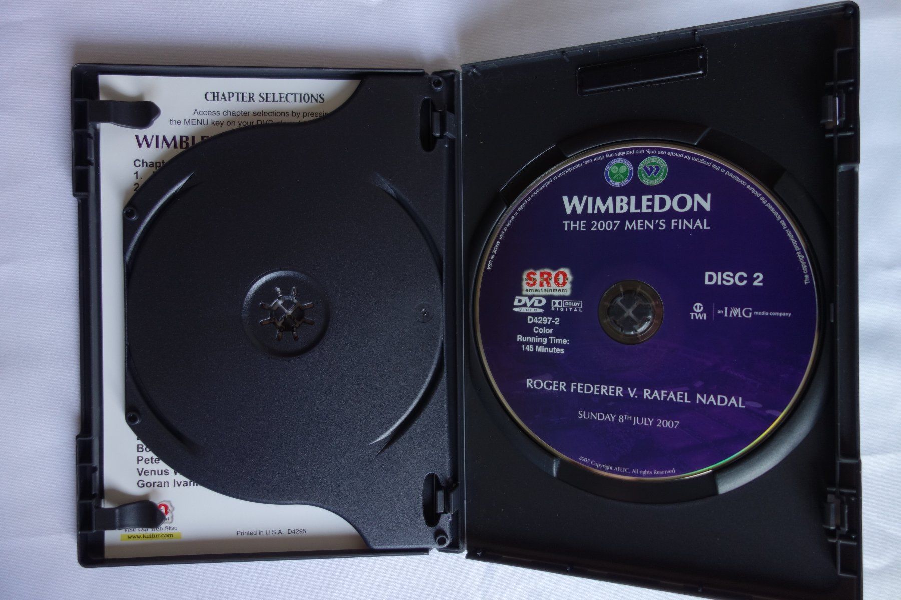 Tutti i DVDs: Wimbledon Federer V. Nadal 2007 Final - Gratis Versand ! – Usato da Luzern venduto da ron_35 2