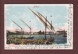 GENEVE - Barques du Léman - 1902