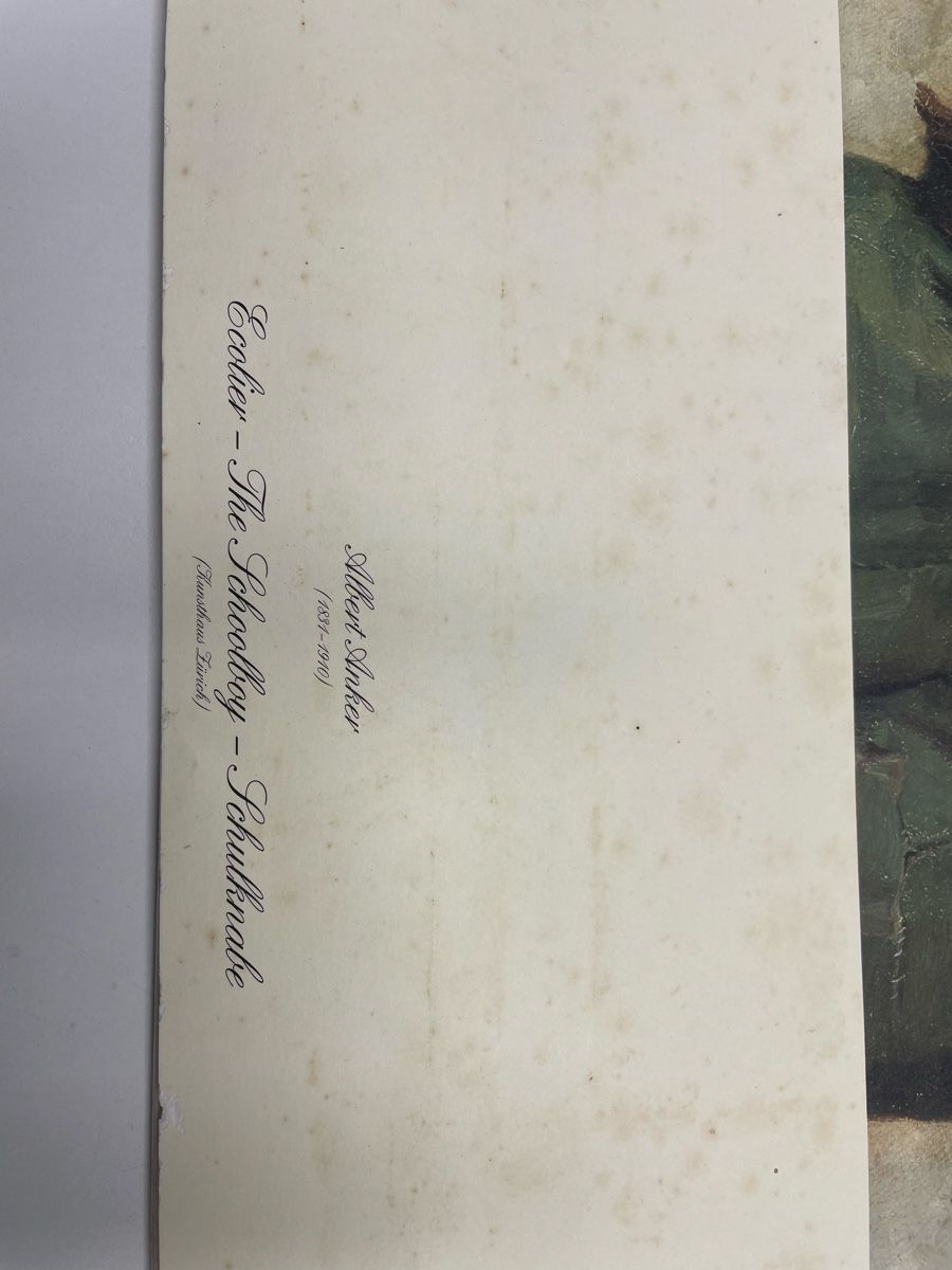 Poster & Bilder: Albert Anker - Schulknabe - Seltene Kunstdruck Nr. 7438 – Gebraucht aus Volketswil von Edwiga01 3