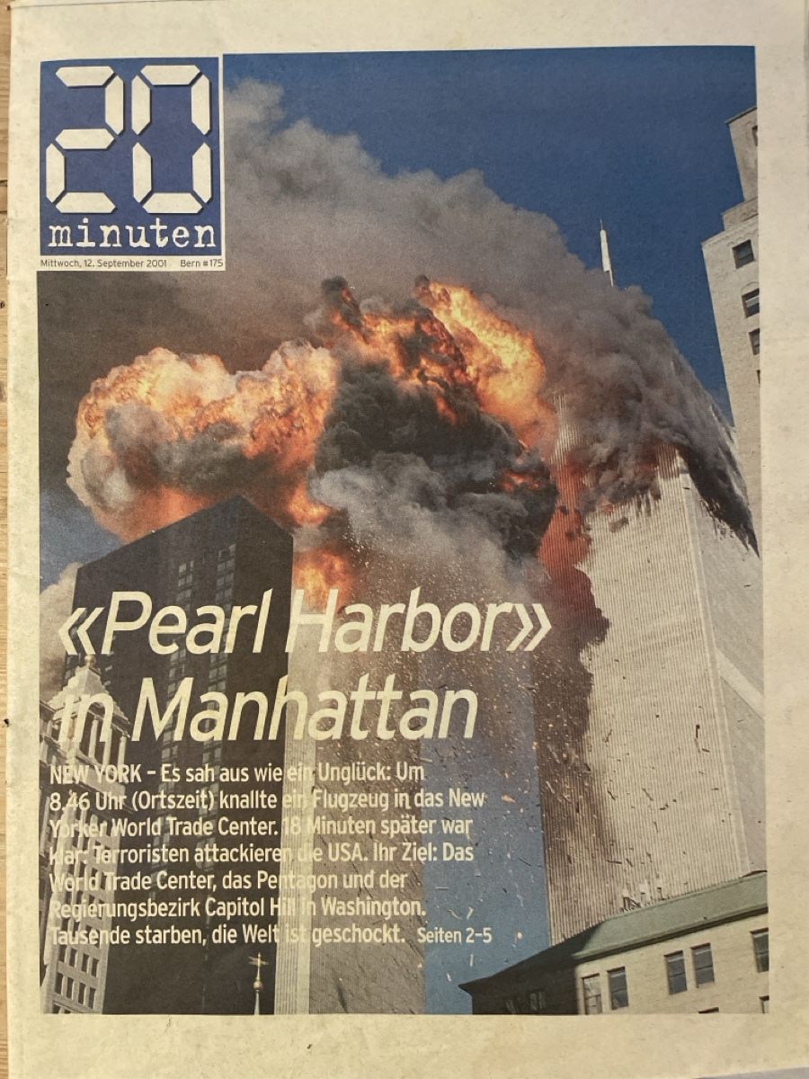 Zeitschriften & Magazine: 20 Minuten 12.09.2001 – Neu (gemäss Beschreibung) aus Bern von hitch277