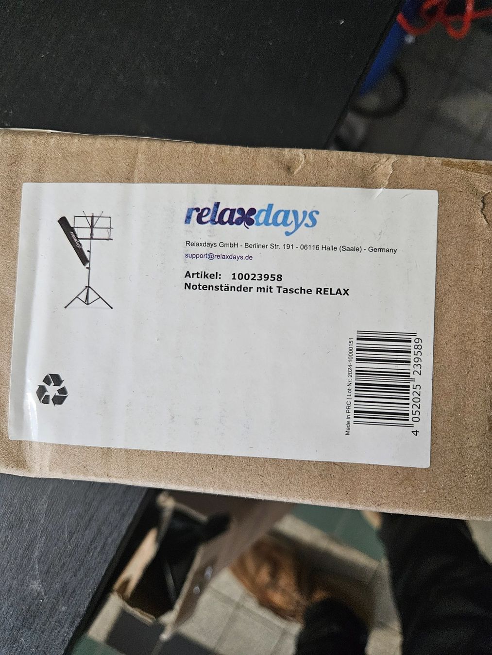 Supporti per strumenti musicali & leggii: Neuwertiger Notenständer Relaxdays mit Tasche – Nuovo (secondo la descrizione) da Wikon venduto da Mr.Saxer
