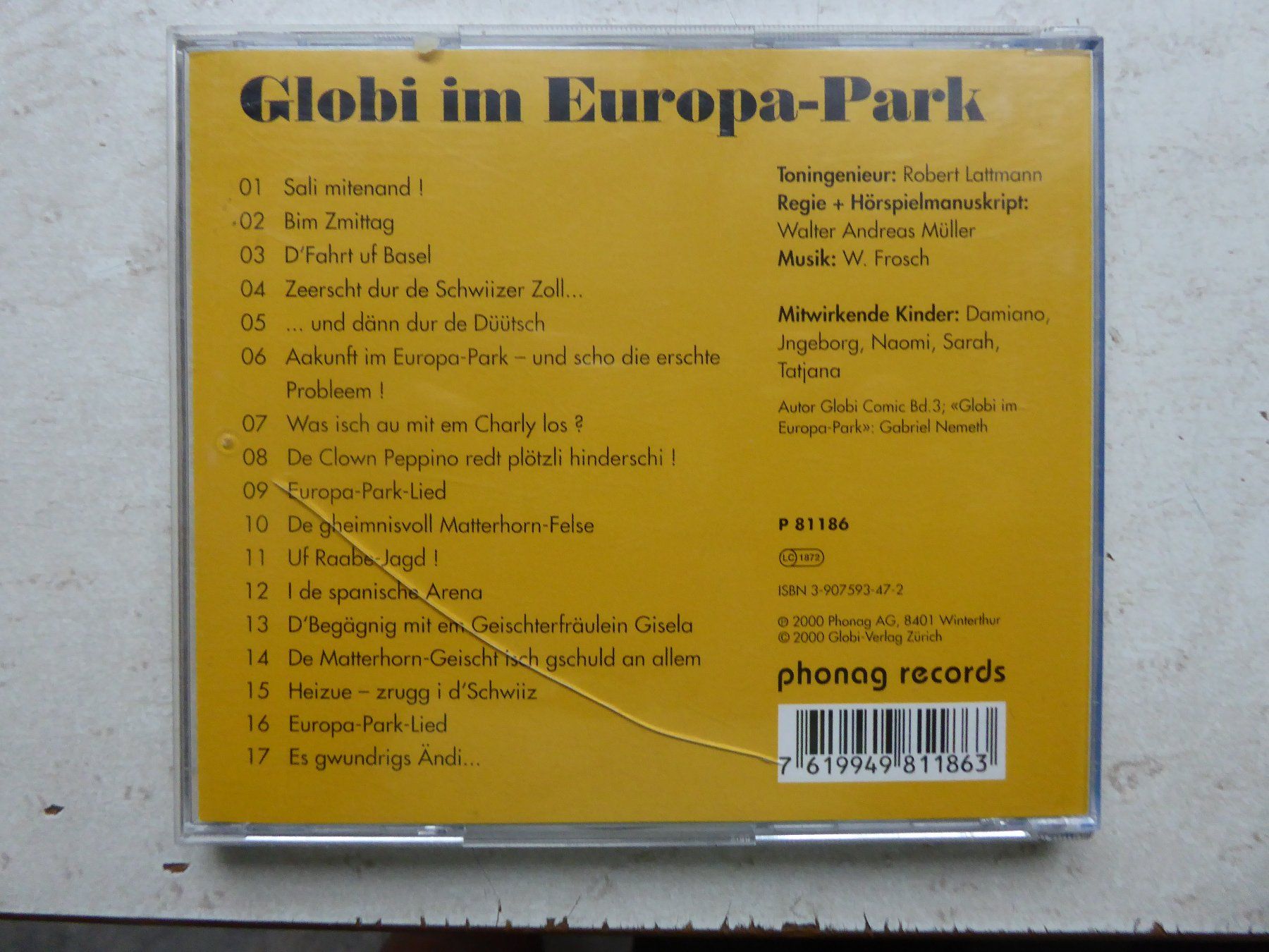 CD: CD Globi im Europapark – Usato da Gossau SG venduto da tenerife11 2