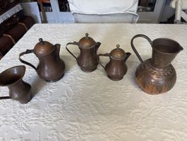Antikes Kupfer-Set, 5-teilig